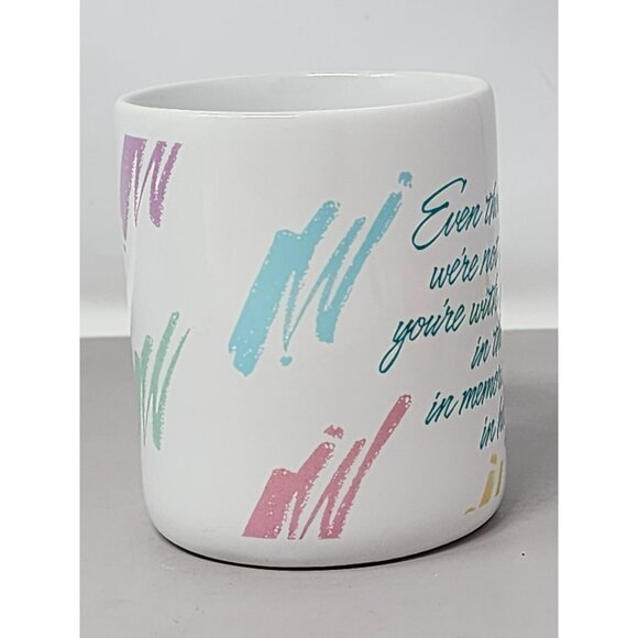 Vintage 1987 Hallmark Mug "Even Though Were Not Together" White Ceramic - Picture 4 of 8